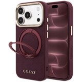 SAS CG MOBILE Maska Guess Ring Stand 360 Grained Classic Logo MagSafe za iPhone 17 Pro Max/ 18 Pro Max burgundy Cene
