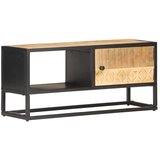 TV ormarić s izrezbarenim vratima 90x30x40 cm grubo drvo manga | Eponuda.com