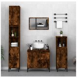  Kopalniška omarica dimljeni hrast 30x30x190 cm inženirski les | Shoptok.si