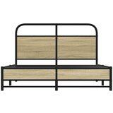  Posteljni okvir brez vzmetnice 135x190 cm sonoma hrast inž. les, (21609860) | Shoptok.si