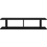 vidaXL zidne police 2 kom crne 90 x 18 x 20 cm konstruirano drvo | shoptok.hr