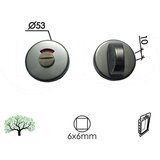 Dabel rozeta za vrata r42 f9 fi53 mm/6x6 mm wc q | ePonuda.com