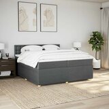  Krevet s oprugama i madracem tamnosivi 200 x 200 cm od tkanine | shoptok.hr