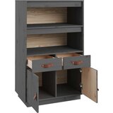  Visoka komoda siva 67 x 40 x 108 5 cm od masivne borovine | shoptok.hr