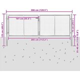  Vrtna vrata od pocinčanog čelika 300x75 cm srebrne boje | shoptok.hr
