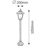 Rabalux madrid spoljna lampa1m E27 60W staro zlato IP43 spoljna rasveta | ePonuda.com