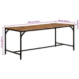  Blagovaonski stol 180x90x75 cm masivnog grubog drva manga | shoptok.hr