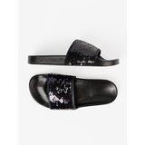 Shelvt Black women's flip-flops with sequins | shoptok.hr