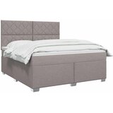  Boxspring krevet s madracem Sivosmeđa 140 x 190 cm Tkanina Smeđesiva 144 x 190 x 140.5 cm | Shoptok.si