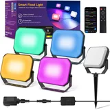 4x V2 pametne zunanje LED reflektorji IP65, RGB topla/hladna bela