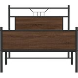  Okvir kreveta bez madraca smeđa boja hrasta 100 x 200 cm drveni | shoptok.hr