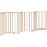 vidaXL Ograda za pse z vrati zložljiva 6 panelov 300cm trden les jelke | Shoptok.si