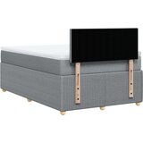 vidaXL Boxspring postelja z vzmetnico svetlo siva 120x190 cm blago | Shoptok.si