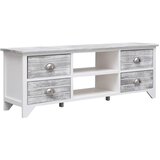 vidaXL TV omarica bela in siva 108x30x40 cm trden les pavlovnije Cene
