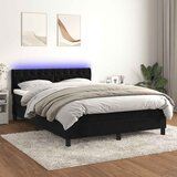  box spring s madracem LED crni 140x190 cm baršun | shoptok.hr