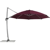 senčnik rhodos ø 350 cm bordo z ročnim mehanizmom