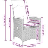  7-dijelni vrtni blagovaonski set sivi od poliratana | shoptok.hr
