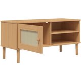 TV omarica - TV enota - Televizijska omarica SENJA videz ratana rjava 106x40x49 cm trdna borovina, (21701284) | Shoptok.si