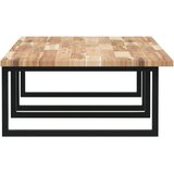  Zidna polica za umivaonik od čelika i masivnog bagremovog drva Smeđa 120 x 60 x 2 cm | Shoptok.si