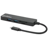 USB-C HUB 3port Manhattan 164948 3.2 G1/5Gbps/CR/Crni