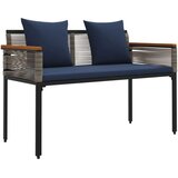  Zunanja klop Siva in mornarsko modra 117 x 54 x 74.5 cm, (5000273512) | Shoptok.si