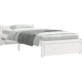  Okvir za krevet bijeli od masivnog drva 90 x 190 cm mali | shoptok.hr