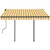  Avtomatsko zložljiva tenda s stebrički 3x2,5 m rumena in bela, (20728921) | Shoptok.si
