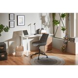 Hom`in pisalna miza leseni material bela, barve hrasta | Shoptok.si
