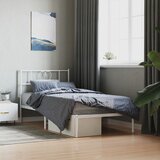  Metalni okvir za krevet s uzglavljem bijeli 90x200 cm | shoptok.hr