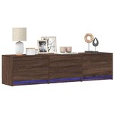 vidaXL TV omarica LED rjavi hrast 165x34x40 cm inženirski les Cene