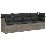  4-dijelni set vrtnih sofa od poliratana s jastucima sivi | shoptok.hr