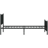 Metalni okvir kreveta uzglavlje i podnožje crni 100x200 cm | shoptok.hr