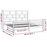  Posteljni okvir bel iz borovine 200x200 cm, (20646841) | Shoptok.si