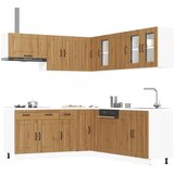  11-dijelni set kuhinjskih ormarića Kalmar konstruiranog drva | shoptok.hr