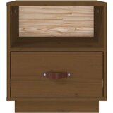  Nočna omarica medeno rjava 40x34x45 cm trdna borovina, (20733903) | Shoptok.si