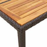 Vrtni stol s pločom od drva bagrema crni 150x90x75cm poliratana | shoptok.hr