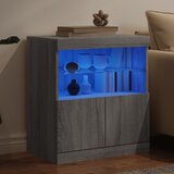  Komoda s LED svjetlima boja sivog hrasta 60 x 37 x 67 cm | shoptok.hr