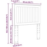  Uzglavlje s uzglavljem Siva Sonoma 80 cm Konstruirano drvo | shoptok.hr