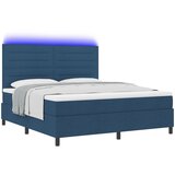 vidaXL Krevet s oprugama s madracem &amp LED plavi 180x200 cm Tkanina | shoptok.hr