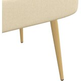  Oblikovana klupa s naslonjačem Krem 110 x 60 x 76 cm Poliester | shoptok.hr