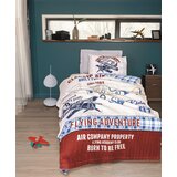 Flying - grey v2 grey ranforce young quilt cover set