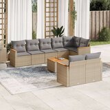  9-dijelni set vrtnih sofa s jastucima bež od poliratana | shoptok.hr