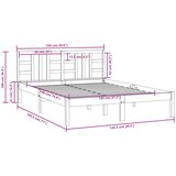  Za krevet od masivnog drva 120 x 190 cm 4FT mali bračni | shoptok.hr