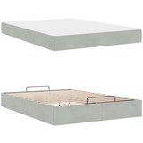 vidaXL Konstrukcija postelje Svetlo siva 140 x 200 cm Žamet | Shoptok.si