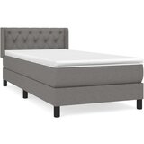  Okvir kreveta s oprugama i madrac tamnosivi 80x200cm od tkanine | shoptok.hr