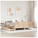 vidaXL Okvir kreveta bez madraca 180 x 200 cm od masivne borovine | shoptok.hr