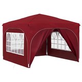 vidaXL Zložljivi šotor za zabave 290 x 290 x 245 cm Burgundija, (5000218906) | Shoptok.si