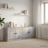 Ormarić za krevet s vratima 2 pcs Betonska siva 66 x 35 x 48 cm | Shoptok.si