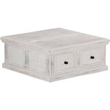  Stolić za kavu bijeli 70 x 70 x 30 cm od masivnog drva manga | shoptok.hr