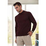 Dewberry 64721 Half Turtleneck Woolen Mens Knit Sweater-BORDEAUX Cijene